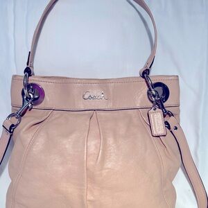 2 Straps! Coach Ashley Hippie Pink Leather bag 2-Way w/ tag!